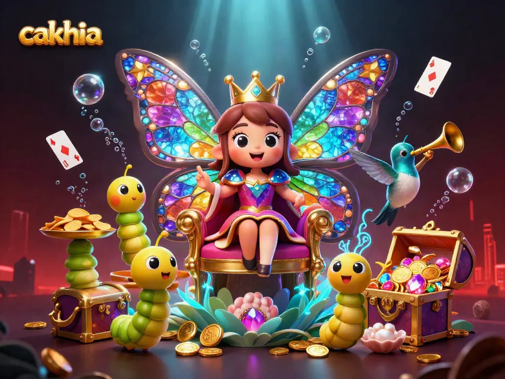 Cakhia elevates your gaming experience, showcasing vibrant visuals and 3D characters in a rich casino setting.