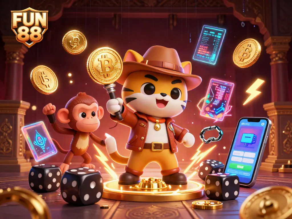 Engage with FUN 88's thrilling casino adventure, exploring treasures with gaming elements.