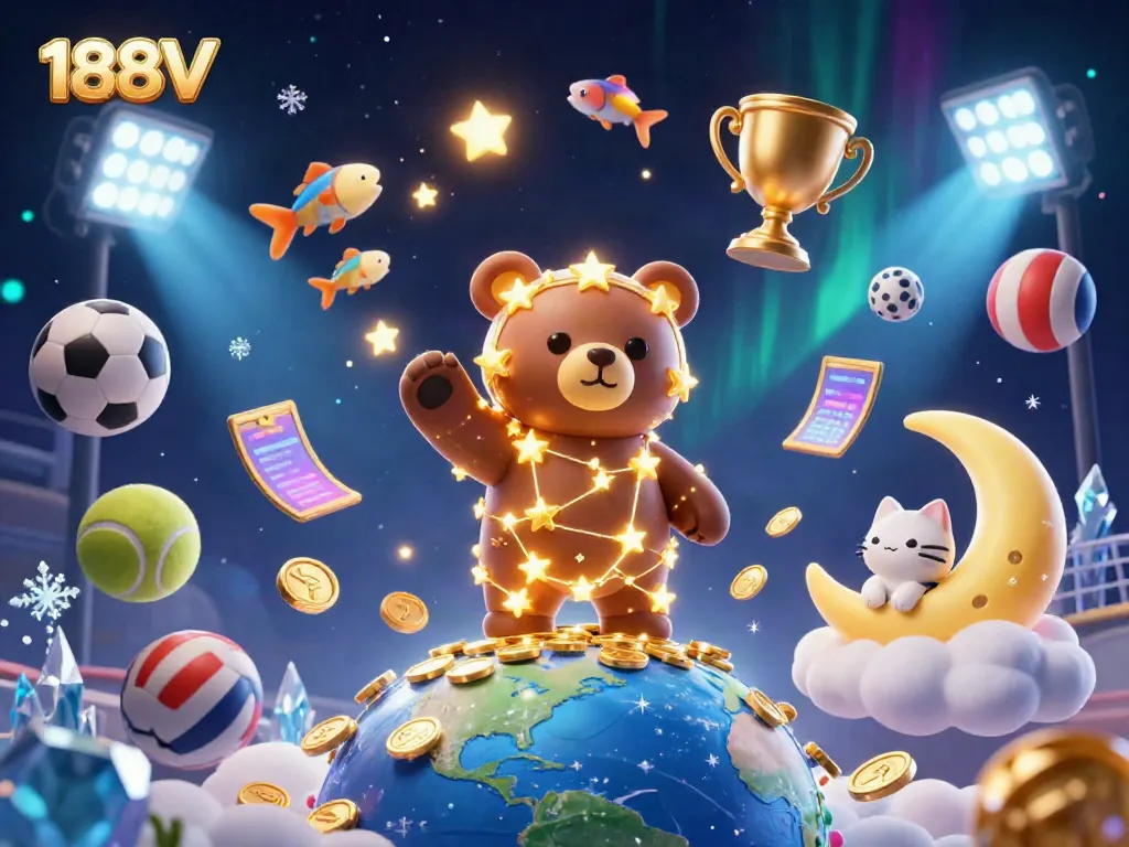 188V showcases an enticing constellation bear and celestial elements inviting players to engage in thrilling wagering experiences.