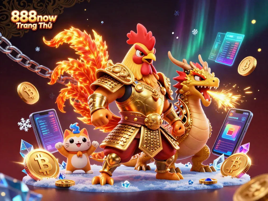 Engage in the excitement of 888now Trang Chủ with cartoon characters and dynamic gaming elements.