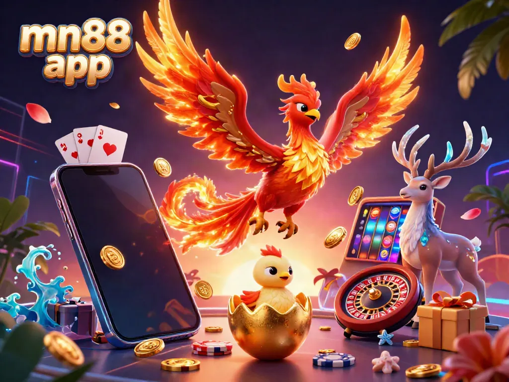 Experience the thrill of winning with mn88 app featuring vibrant casino elements and magical creatures.