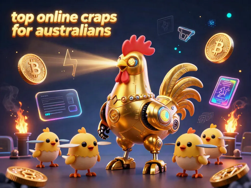 Explore top online craps for australians with thrilling elements in this vibrant 3D scene.