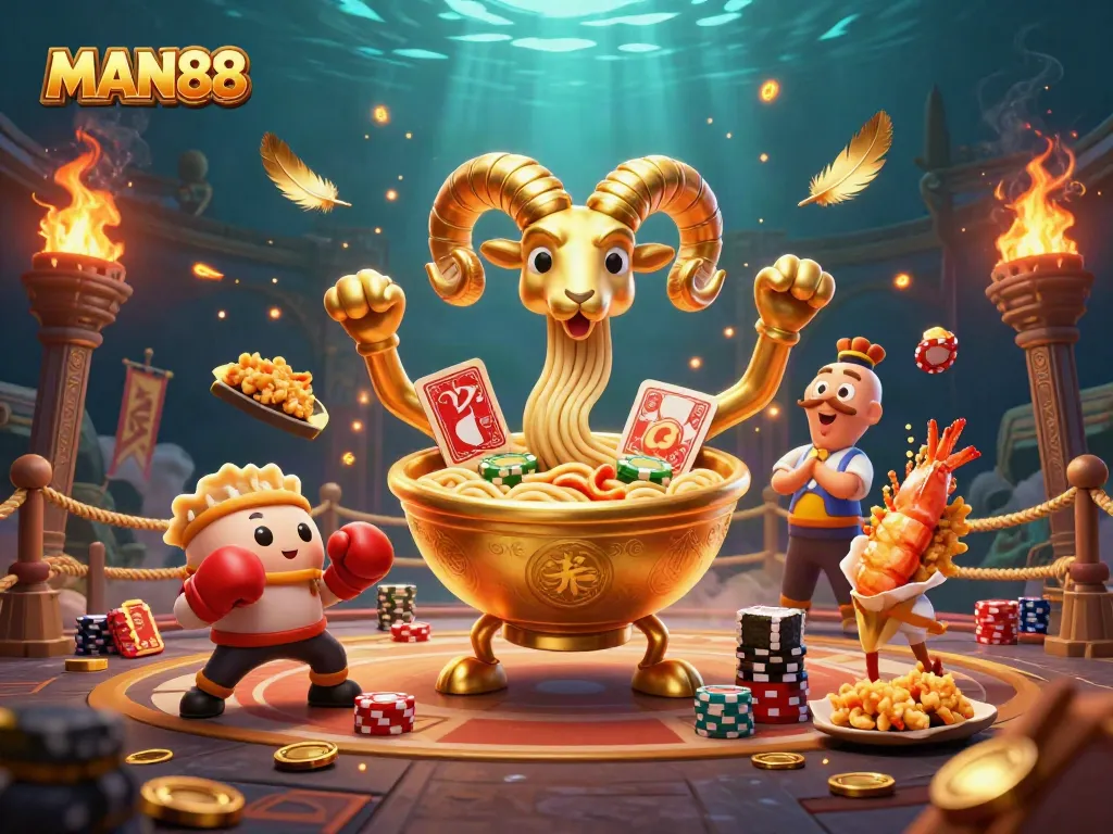 Experience thrilling gameplay at MAN88 with vibrant casino elements and unique characters.
