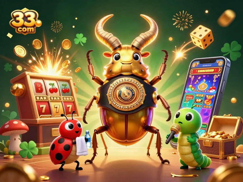 Engage with the exciting world of 33win com through a vibrant casino showdown illustration