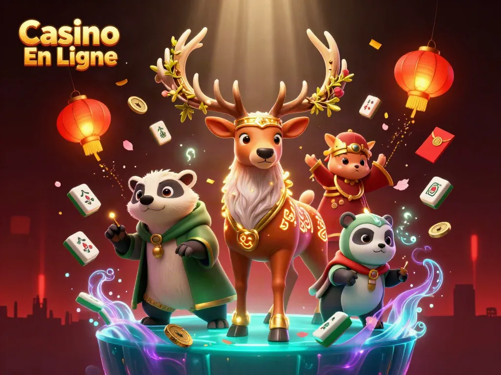 Casino En Ligne : jouez à des machines à sous captivantes avec cette illustration 3D colorée.