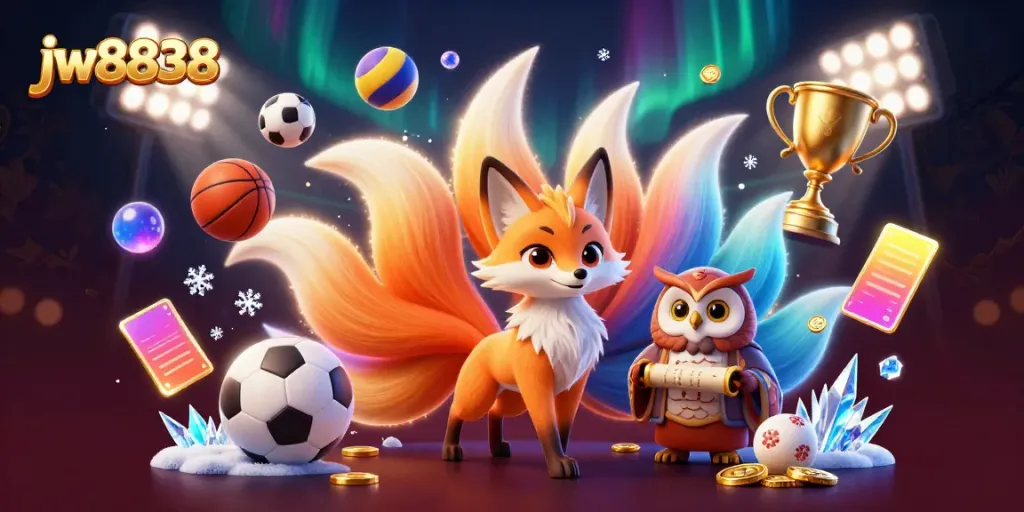 Experience the dynamic spirit of jw8838 with colorful characters and lively game elements in a captivating casino scene.
